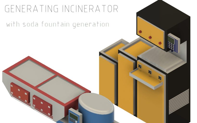 Portable Thermoelectricity Generating Incinerators with Soda fountain Generation